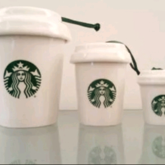 Starbucks 3 Nesting Cup Ornaments